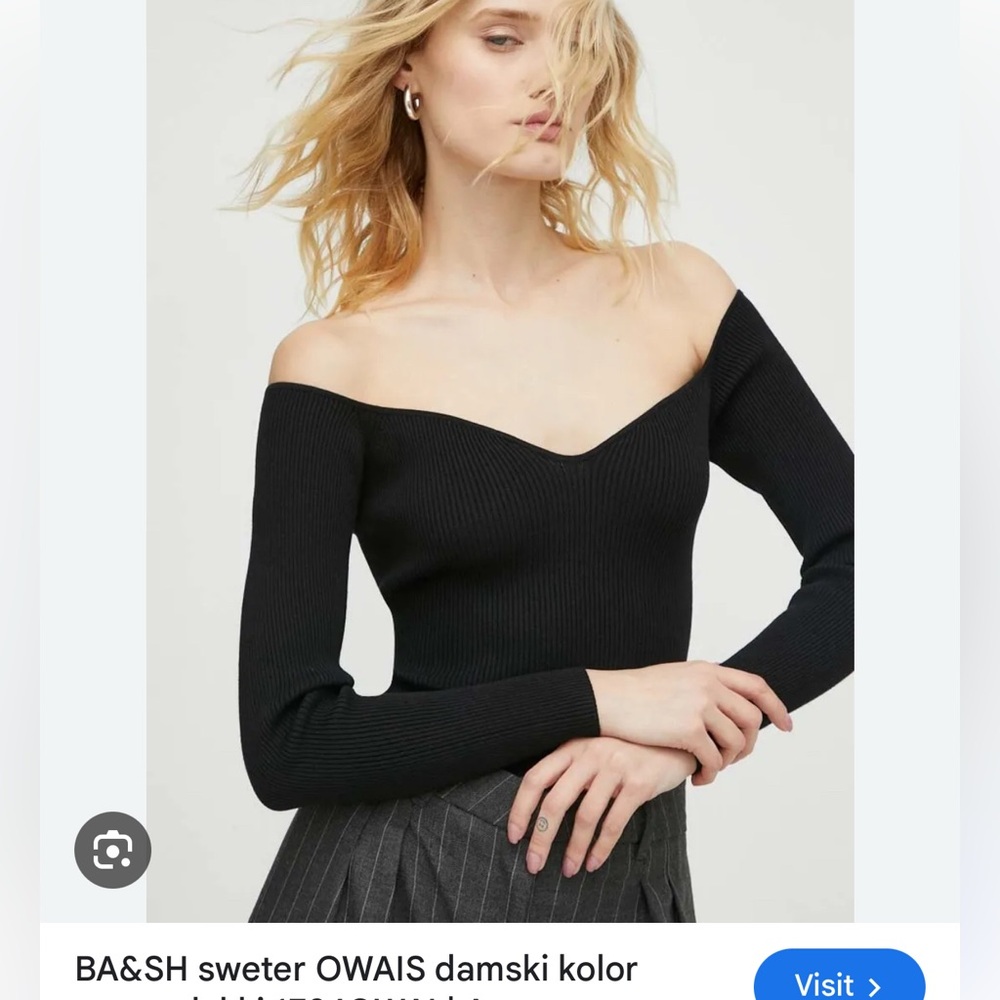 BA&SH Off Shoulder Black Top Medium *new*